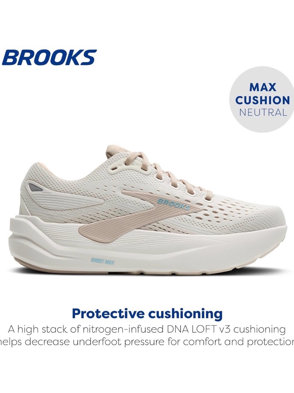 🔥Brooks Women’s Ghost Max 3 Neutral Running & Walking Shoes Size 8.5 -VGUC - Picture 2 of 15